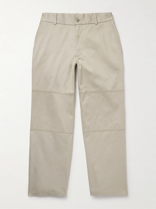 Straight-Leg Panelled Stretch-Cotton Gabardine Trousers Straight-Leg Panelled Stretch-Cotton Gabardine Trousers
