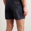 Straight-Leg Mid-Length Logo-Appliquéd Swim Shorts - BK Straight-Leg Mid-Length Logo-Appliquéd Swim Shorts - BK