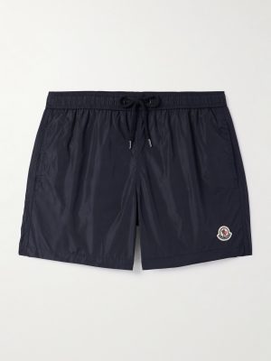 Straight-Leg Mid-Length Logo-Appliquéd Swim Shorts Straight-Leg Mid-Length Logo-Appliquéd Swim Shorts
