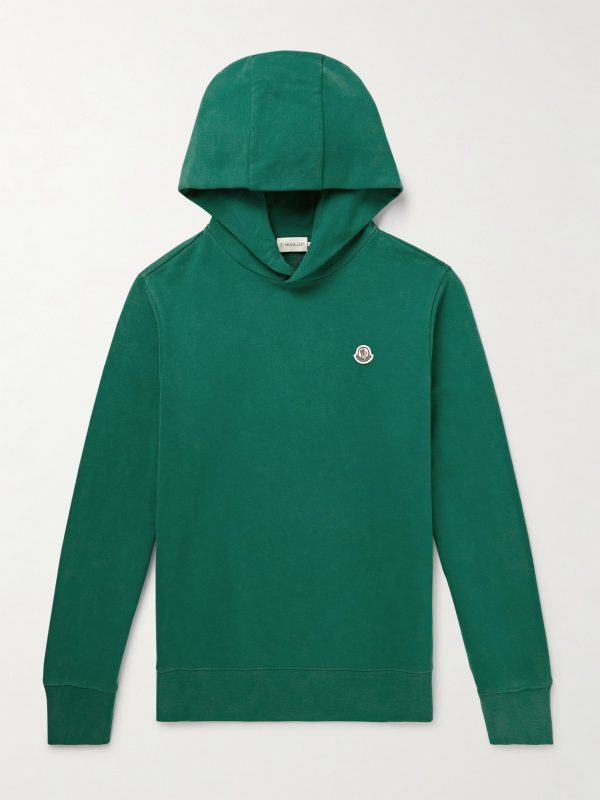 Slim-Fit Logo-Appliquéd Cotton-Jersey Hoodie Slim-Fit Logo-Appliquéd Cotton-Jersey Hoodie