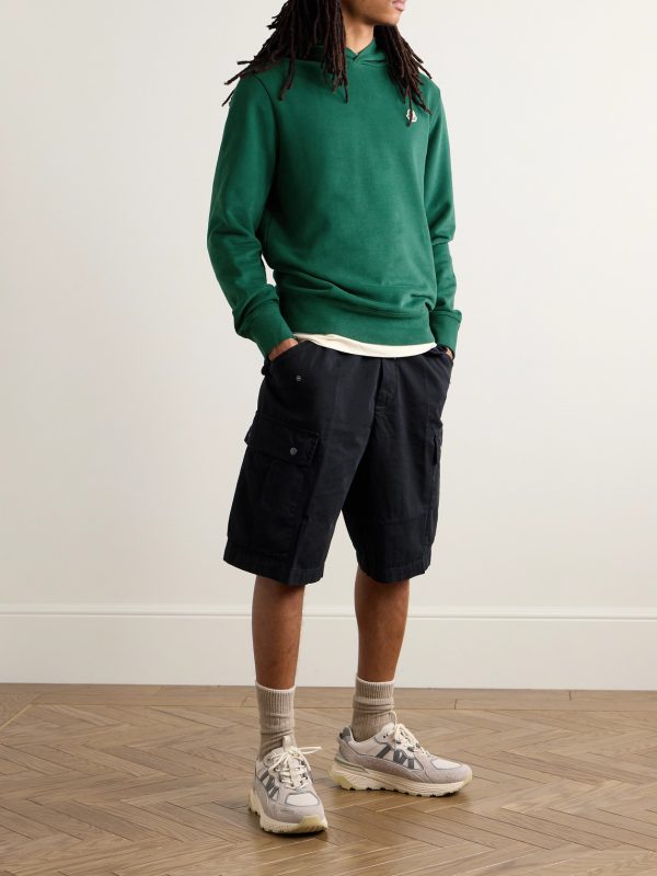 Slim-Fit Logo-Appliquéd Cotton-Jersey Hoodie - OU Slim-Fit Logo-Appliquéd Cotton-Jersey Hoodie - OU