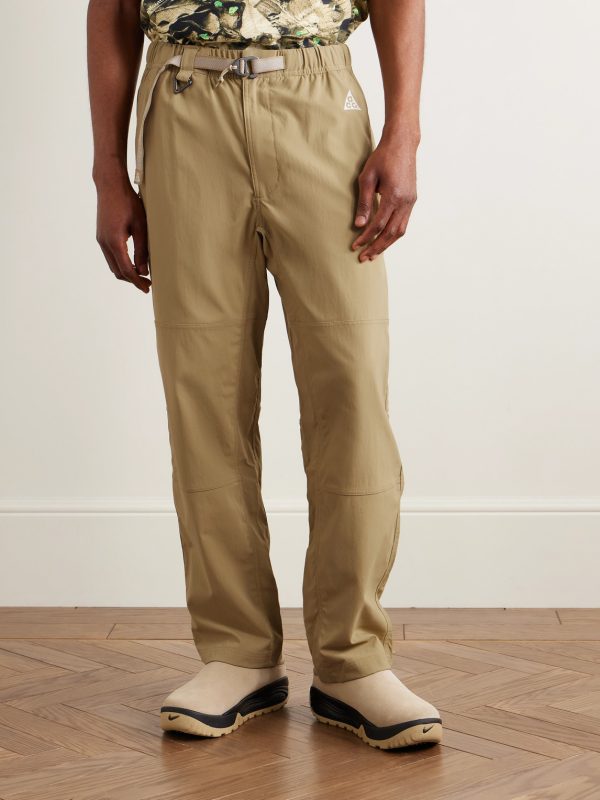 ACG Straight-Leg Belted Logo-Embroidered Shell Trousers - FR ACG Straight-Leg Belted Logo-Embroidered Shell Trousers - FR