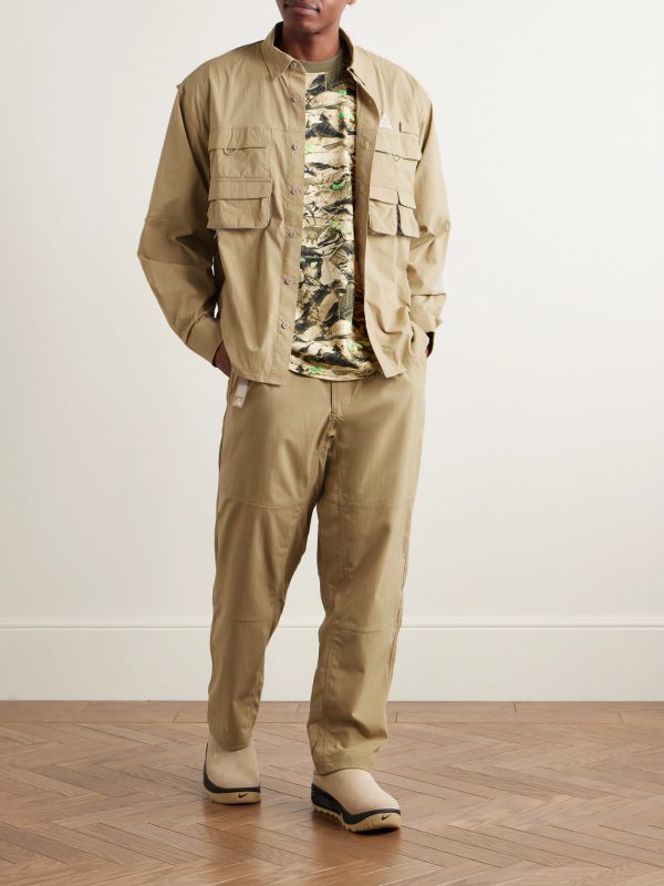 ACG Straight-Leg Belted Logo-Embroidered Shell Trousers - OU ACG Straight-Leg Belted Logo-Embroidered Shell Trousers - OU