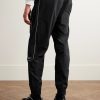 Solo Swoosh Logo-Embroidered Nylon Track Pants - BK Solo Swoosh Logo-Embroidered Nylon Track Pants - BK