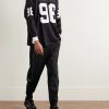 Solo Swoosh Logo-Embroidered Nylon Track Pants - OU Solo Swoosh Logo-Embroidered Nylon Track Pants - OU