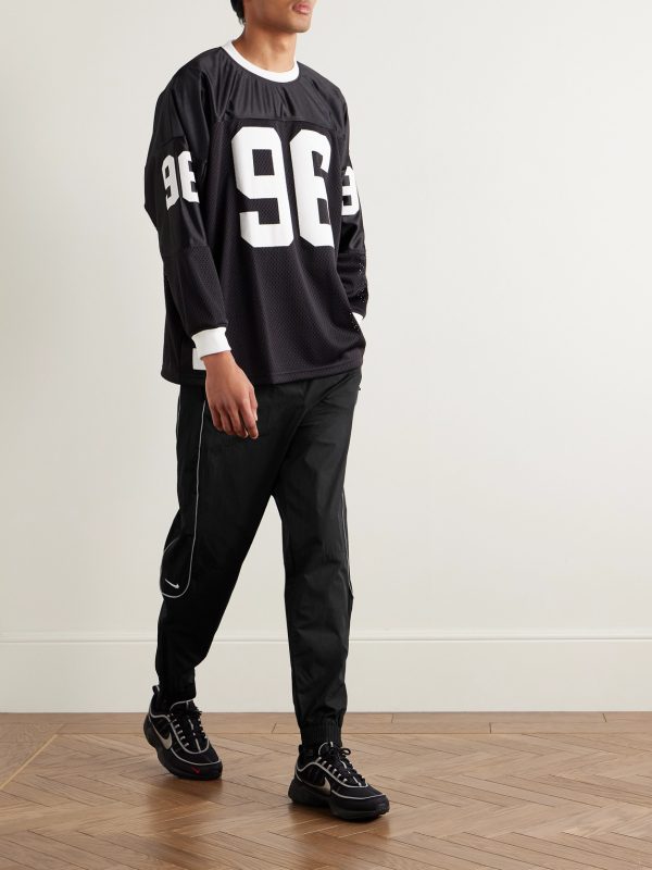 Solo Swoosh Logo-Embroidered Nylon Track Pants - OU Solo Swoosh Logo-Embroidered Nylon Track Pants - OU