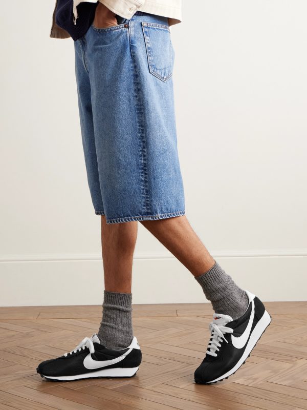 LD-1000 Leather and Suede-Trimmed Mesh Sneakers - OU LD-1000 Leather and Suede-Trimmed Mesh Sneakers - OU