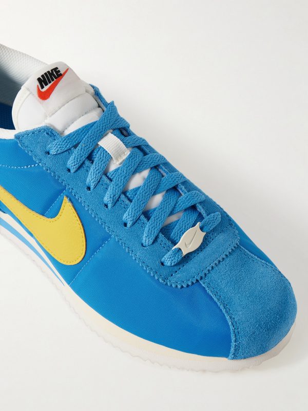 Cortez Suede and Leather-Trimmed Shell Sneakers - CU Cortez Suede and Leather-Trimmed Shell Sneakers - CU