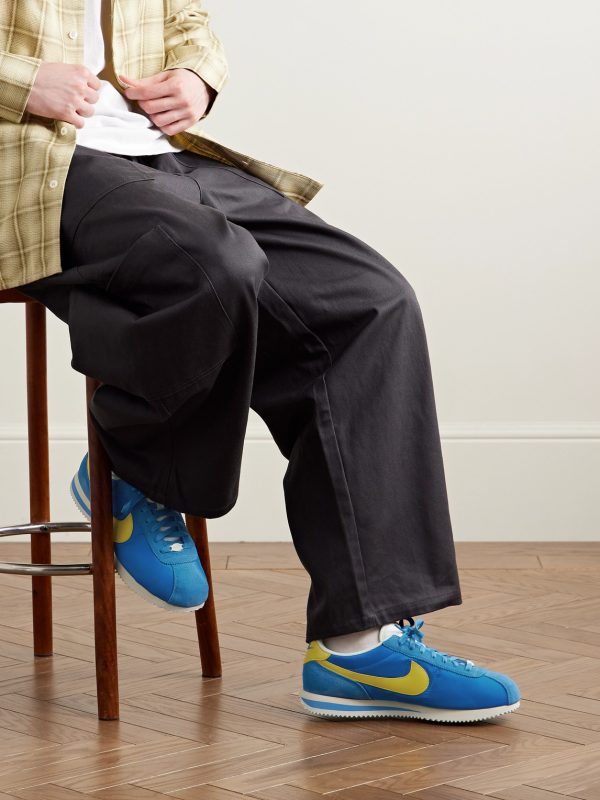 Cortez Suede and Leather-Trimmed Shell Sneakers - OU Cortez Suede and Leather-Trimmed Shell Sneakers - OU