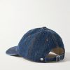 + Paula's Ibiza Appliquéd Logo-Embroidered Denim Baseball Cap - BK + Paula's Ibiza Appliquéd Logo-Embroidered Denim Baseball Cap - BK