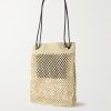+ Paula's Ibiza Leather-Trimmed Raffia Tote Bag - BK