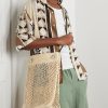 + Paula's Ibiza Leather-Trimmed Raffia Tote Bag - E2