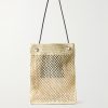 + Paula's Ibiza Leather-Trimmed Raffia Tote Bag
