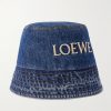 + Paula's Ibiza Logo-Embroidered Denim Bucket Hat