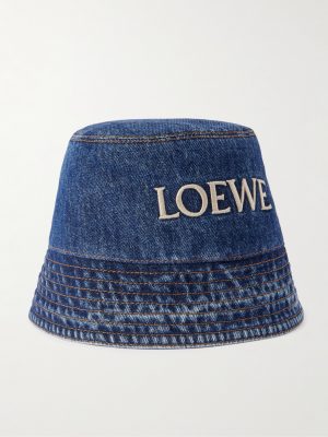 + Paula's Ibiza Logo-Embroidered Denim Bucket Hat + Paula's Ibiza Logo-Embroidered Denim Bucket Hat