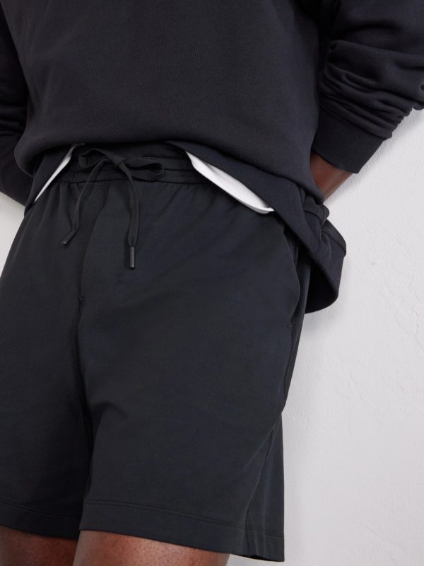 Straight-Leg Stretch Recycled-Jersey Drawstring Shorts - CU