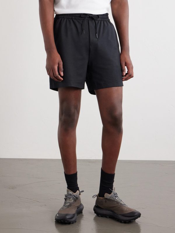 Straight-Leg Stretch Recycled-Jersey Drawstring Shorts - FR