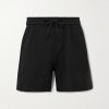 Straight-Leg Stretch Recycled-Jersey Drawstring Shorts