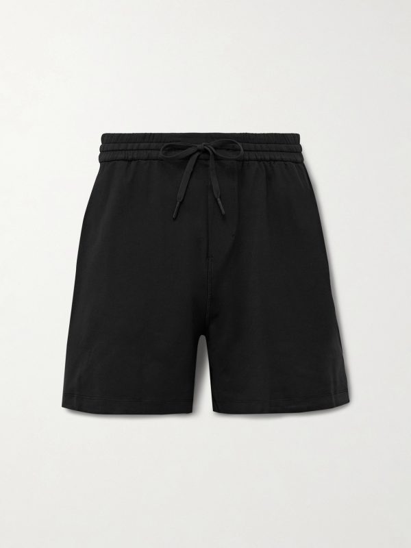 Straight-Leg Stretch Recycled-Jersey Drawstring Shorts
