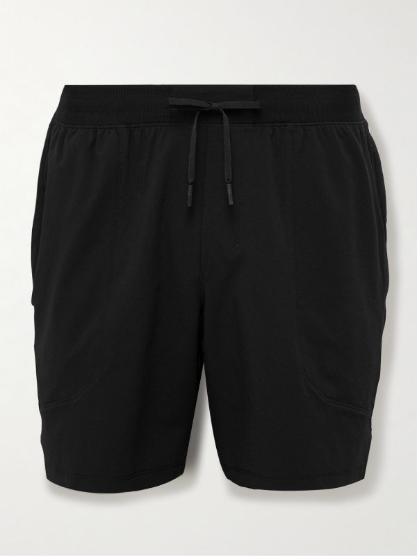 License to Train Straight-Leg 7" Stretch Recycled-Shell Drawstring Shorts