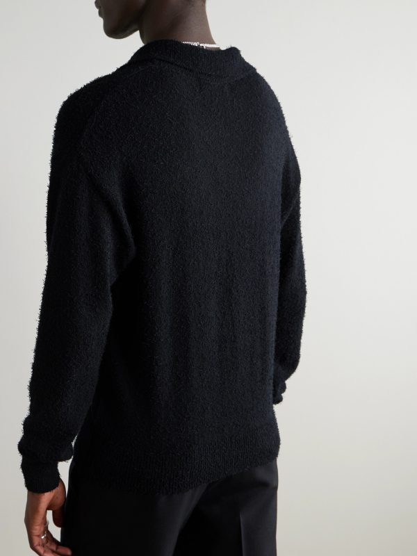 Textured Organic Cotton-Blend Sweater - BK Textured Organic Cotton-Blend Sweater - BK