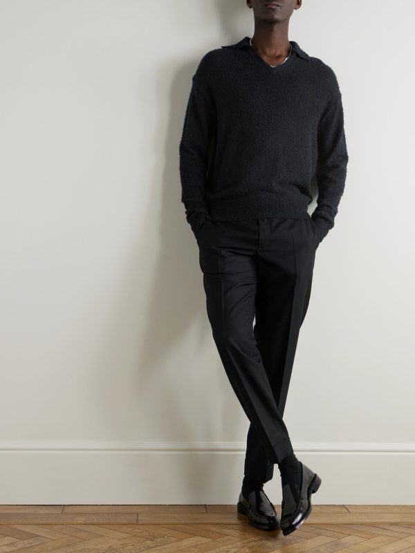 Textured Organic Cotton-Blend Sweater - OU Textured Organic Cotton-Blend Sweater - OU