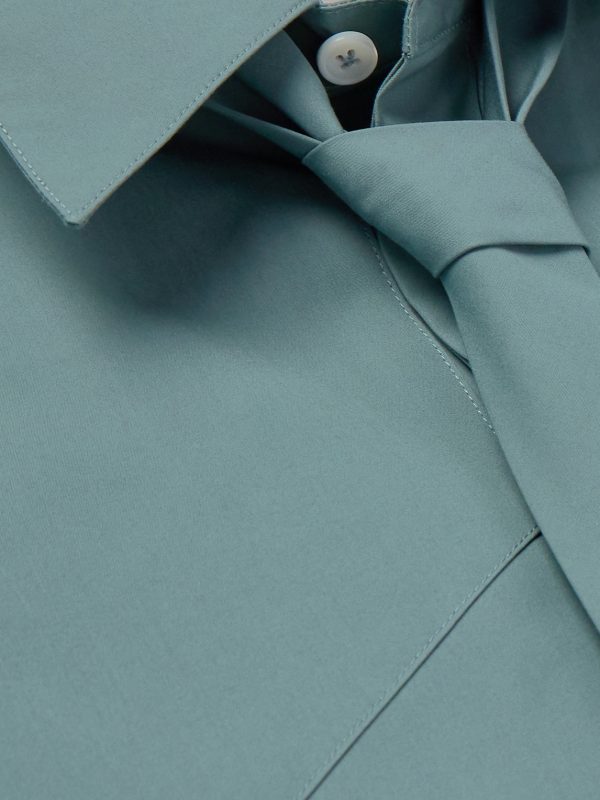 Cotton-Poplin Shirt with Tie - CU Cotton-Poplin Shirt with Tie - CU