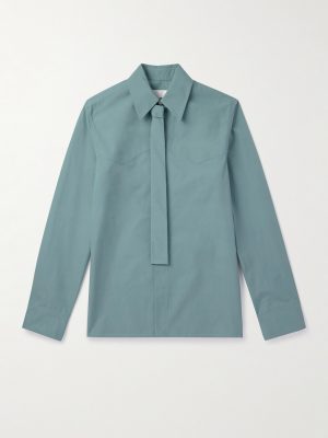 Cotton-Poplin Shirt with Tie Cotton-Poplin Shirt with Tie