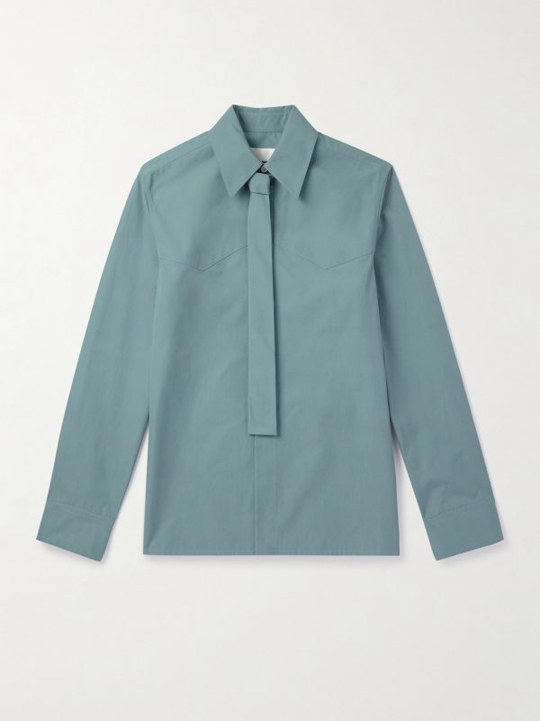 Cotton-Poplin Shirt with Tie Cotton-Poplin Shirt with Tie