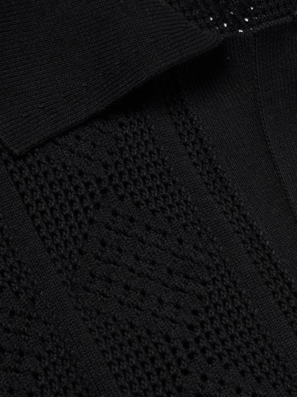 Open-Knit Cotton Polo Shirt - CU Open-Knit Cotton Polo Shirt - CU