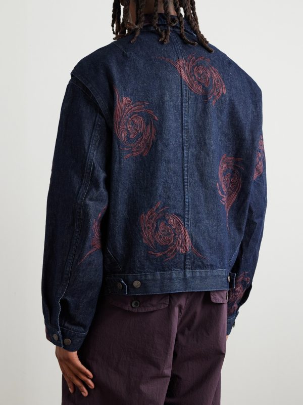 Embroidered Denim Jacket - BK Embroidered Denim Jacket - BK