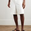 Straight-Leg Embroidered Denim Bermuda Shorts - FR