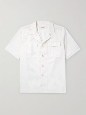 Camp-Collar Cotton-Twill Shirt