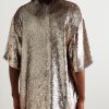 Oversized Sequinned Crepe Shirt - BK Oversized Sequinned Crepe Shirt - BK