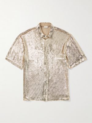 Oversized Sequinned Crepe Shirt Oversized Sequinned Crepe Shirt