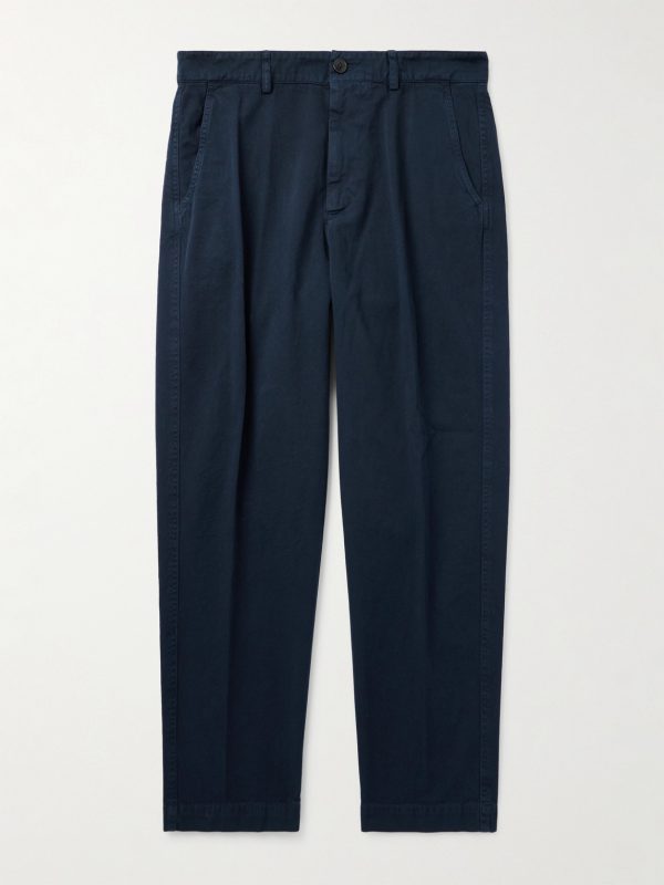 Slim-Fit Cropped Cotton-Jersey Trousers