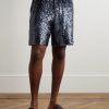 Straight-Leg Sequinned Crepe Drawstring Bermuda Shorts - FR Straight-Leg Sequinned Crepe Drawstring Bermuda Shorts - FR