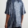 Sequined Crepe Shirt - BK