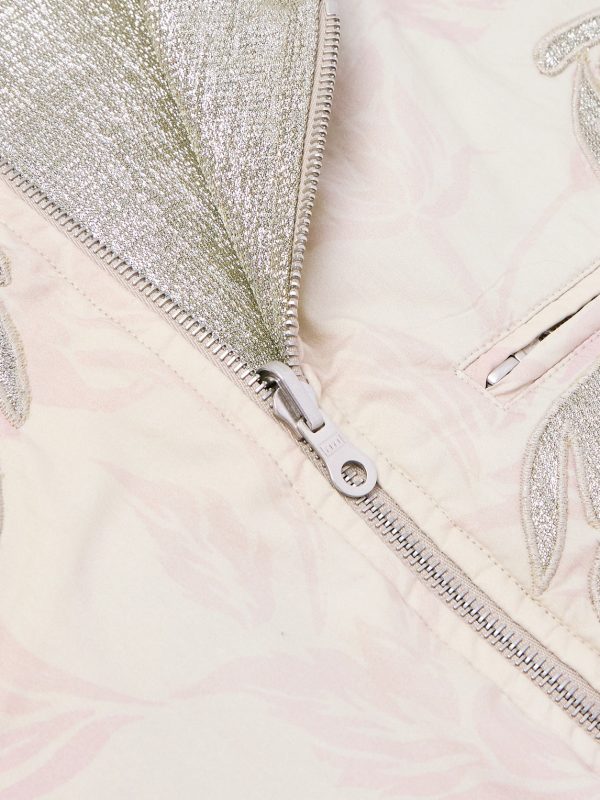 Reversible Embroidered Floral-Print Cotton and Lamé Bomber Jacket - CU