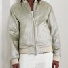 Reversible Embroidered Floral-Print Cotton and Lamé Bomber Jacket - E2