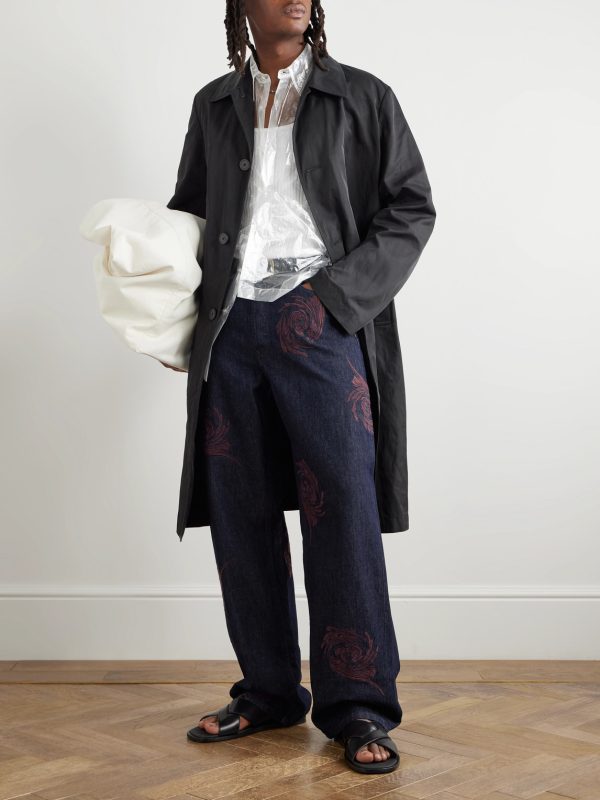 Embroidered Straight-Leg Jeans - OU
