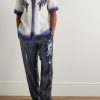 Wide-Leg Sequinned Crepe Drawstring Trousers - OU Wide-Leg Sequinned Crepe Drawstring Trousers - OU