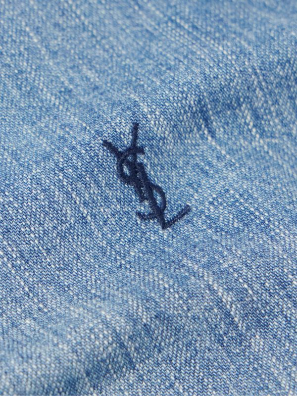 Logo-Embroidered Denim Shirt - CU Logo-Embroidered Denim Shirt - CU