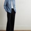 Logo-Embroidered Denim Shirt - OU Logo-Embroidered Denim Shirt - OU