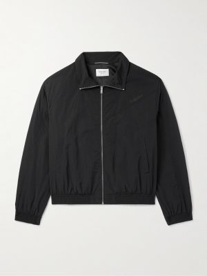 Logo-Embroidered Shell Bomber Jacket Logo-Embroidered Shell Bomber Jacket