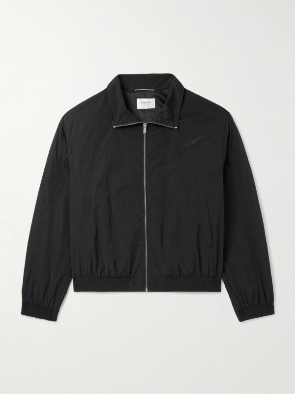 Logo-Embroidered Shell Bomber Jacket Logo-Embroidered Shell Bomber Jacket