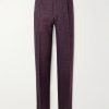 Mike Straight-Leg Pleated Wool, Silk and Linen-Blend Suit Trousers Mike Straight-Leg Pleated Wool, Silk and Linen-Blend Suit Trousers