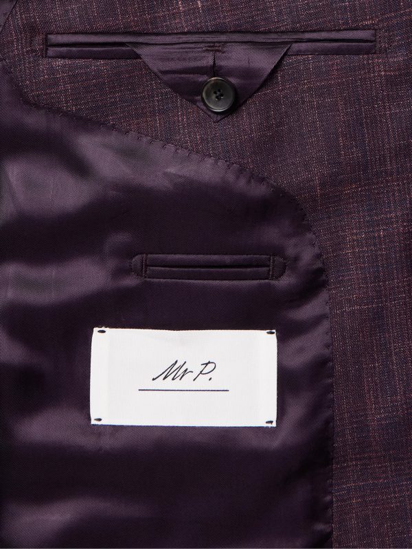 Slim-Fit Virgin Wool, Silk and Linen-Blend Suit Jacket - E1 Slim-Fit Virgin Wool, Silk and Linen-Blend Suit Jacket - E1