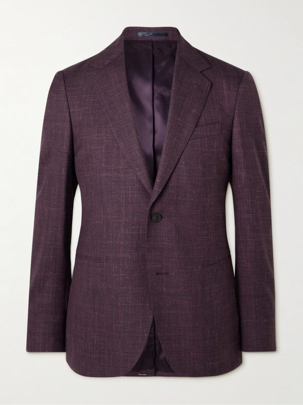 Slim-Fit Virgin Wool, Silk and Linen-Blend Suit Jacket Slim-Fit Virgin Wool, Silk and Linen-Blend Suit Jacket