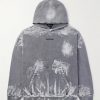 Logo-Print Distressed Paint-Splattered Cotton-Jersey Hoodie Logo-Print Distressed Paint-Splattered Cotton-Jersey Hoodie
